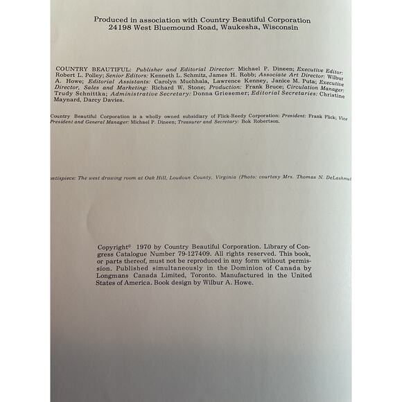 1970 Great Historic Houses of America by Phyllis Lee Levin Hardback - Picture 5 of 10